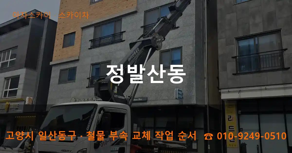 고양시 일산동구 정발산동 스카이차 작업