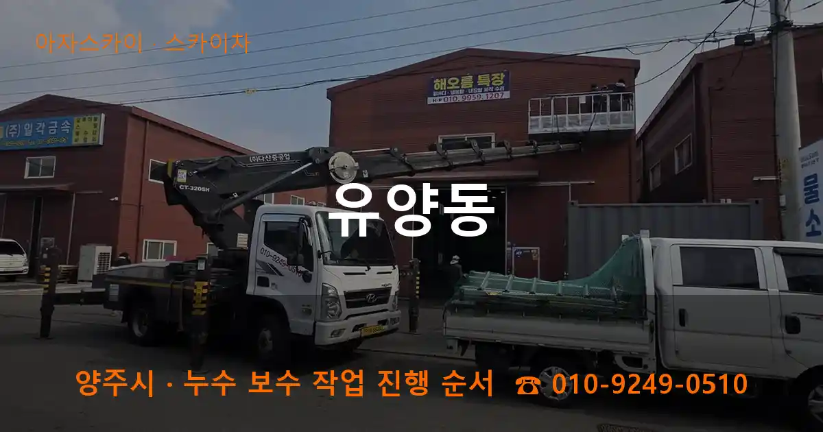 양주 유양동 스카이차 작업
