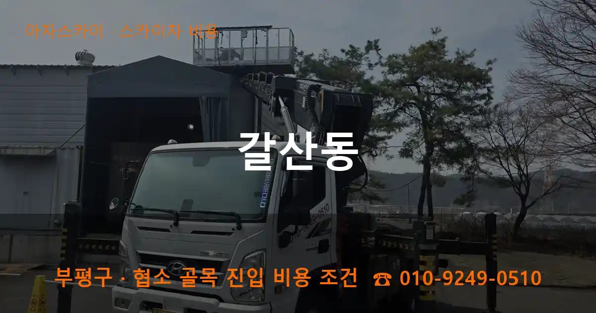 부평구 갈산동 스카이차 비용 작업