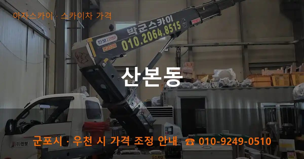 군포시 산본동 스카이차 가격 작업