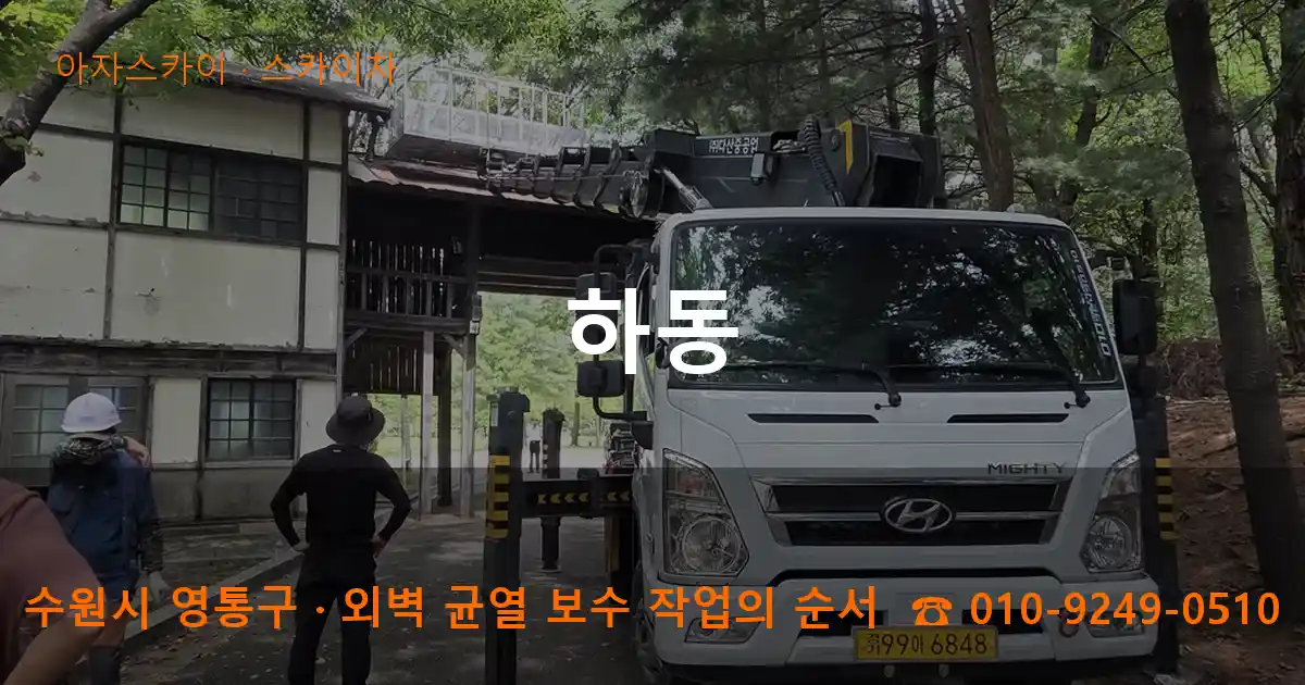 수원시 영통구 하동 스카이차 작업