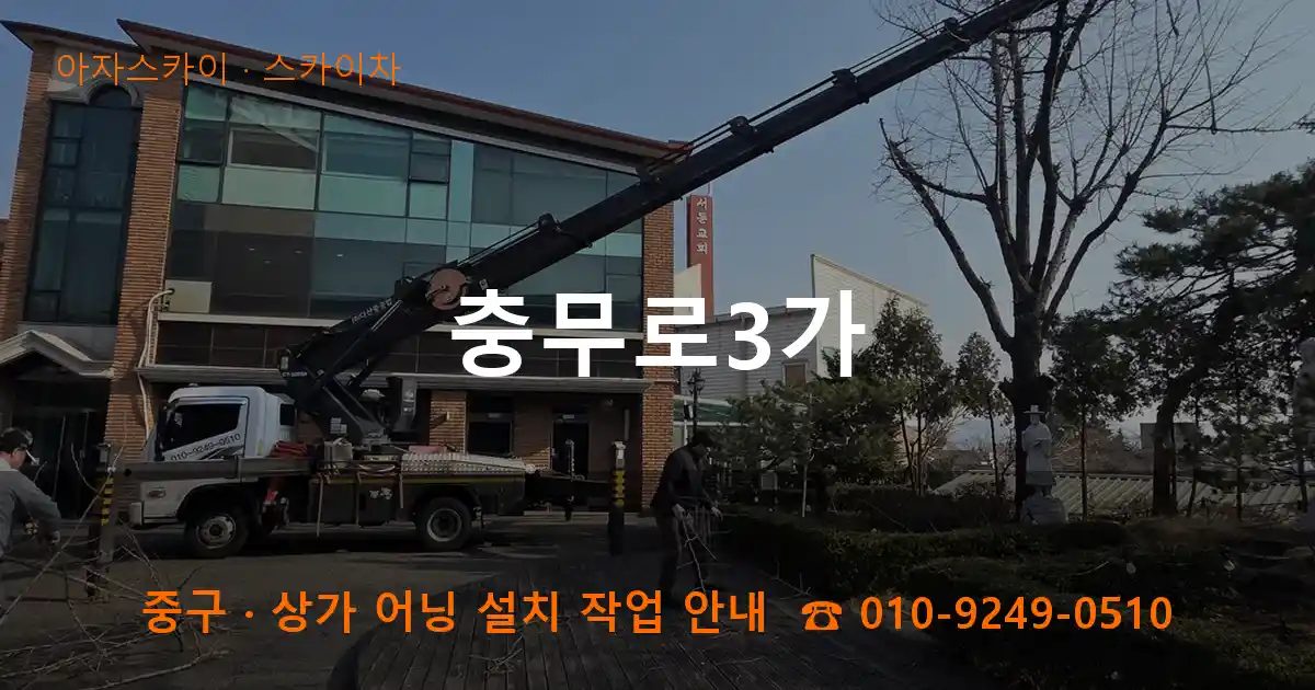 중구 충무로3가 스카이차 작업