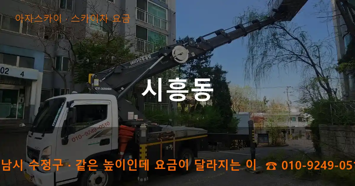 성남시 수정구 시흥동 스카이차 요금 작업
