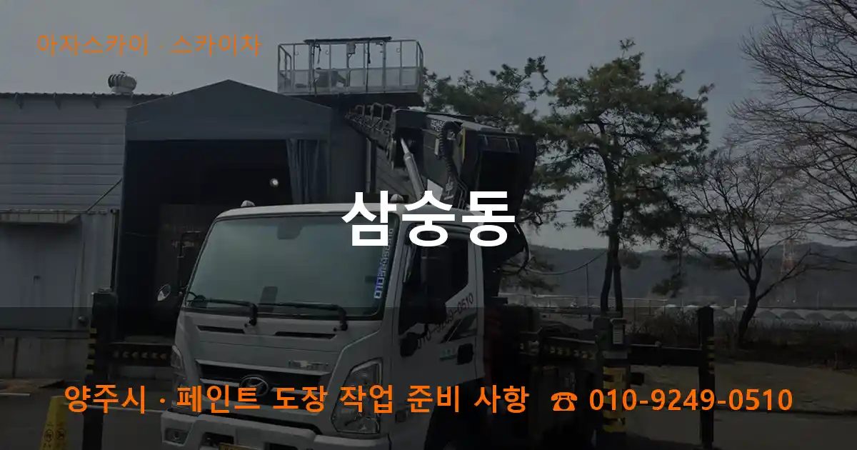 양주시 삼숭동 스카이차 작업
