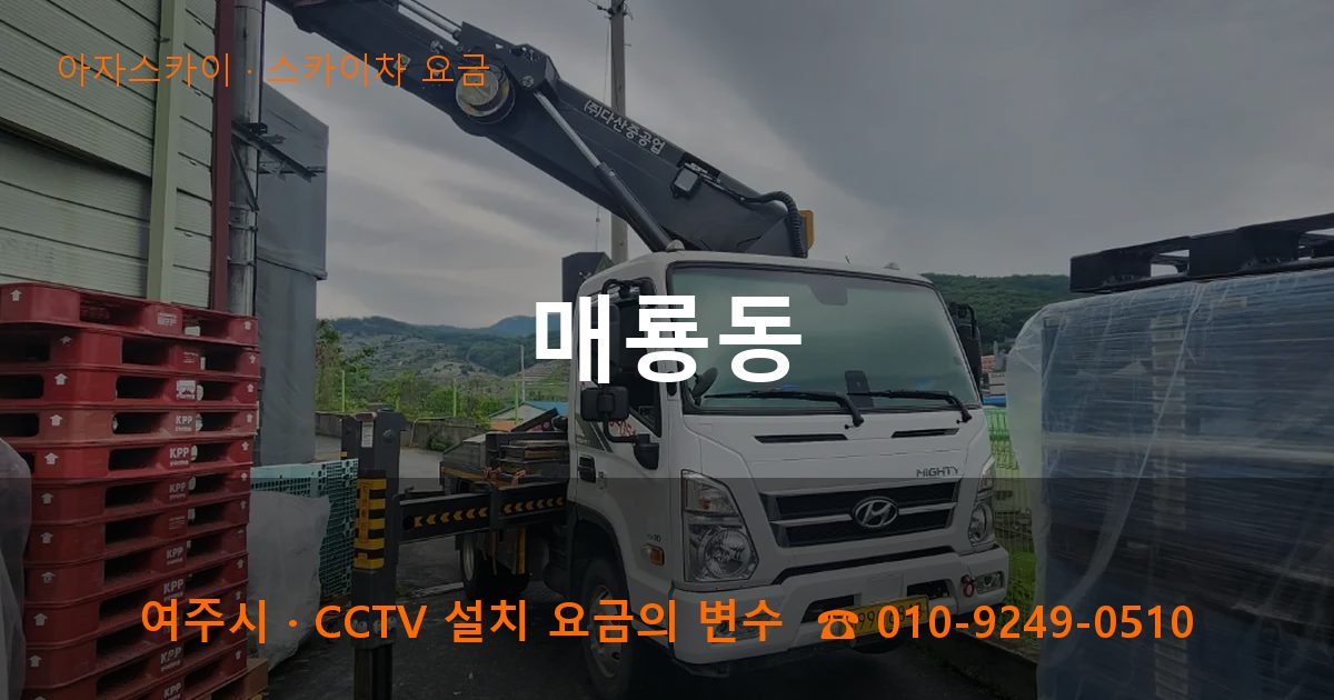 여주시 매룡동 스카이차 요금 작업