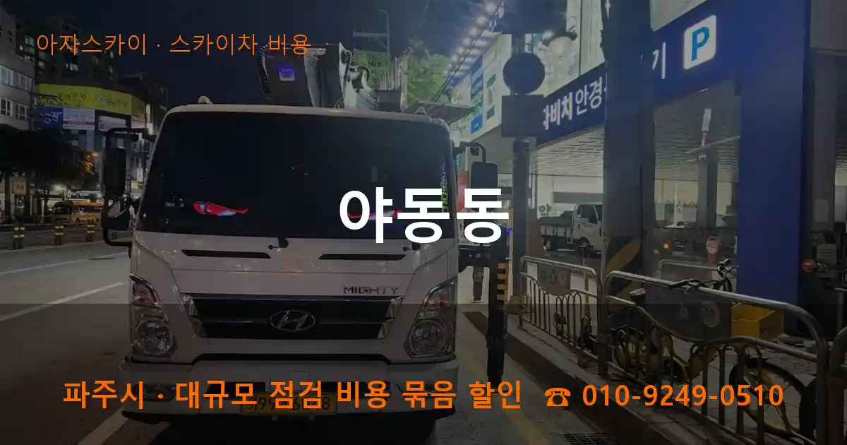 파주시 야동동 스카이차 비용 작업