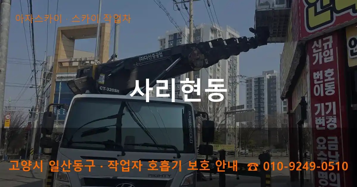 고양 일산동구 사리현동 스카이 작업차 작업
