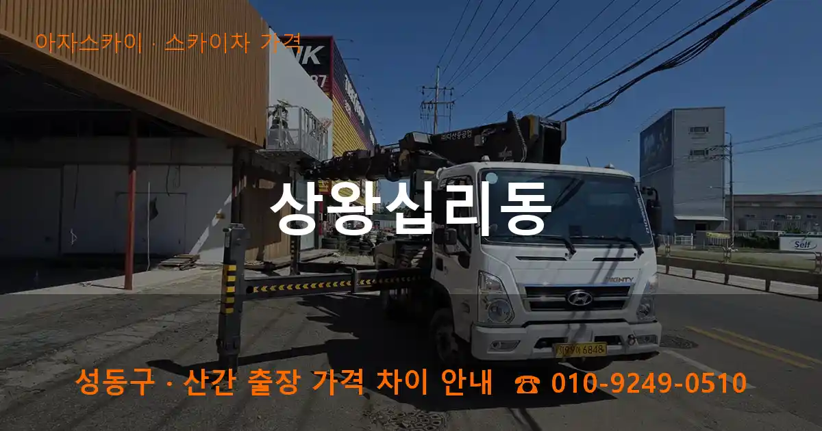 성동구 상왕십리동 스카이차 가격 작업