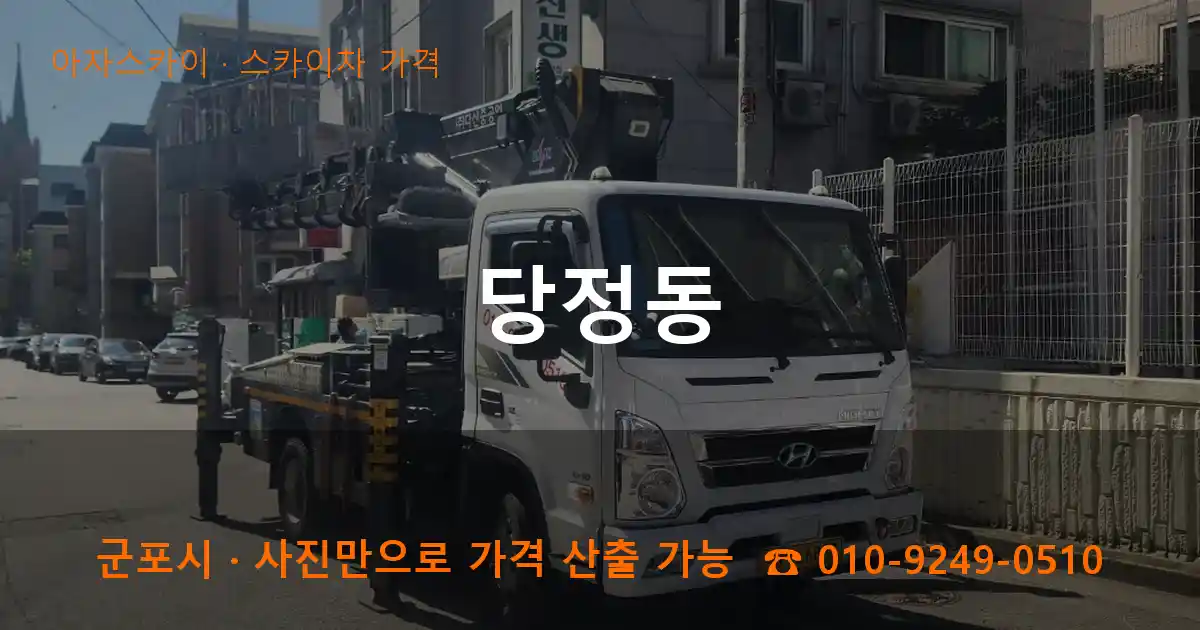 군포 당정동 스카이차 가격 작업