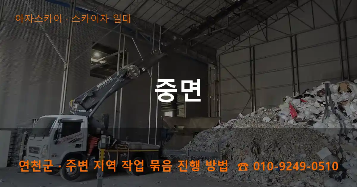 연천군 중면 스카이차 일대 작업