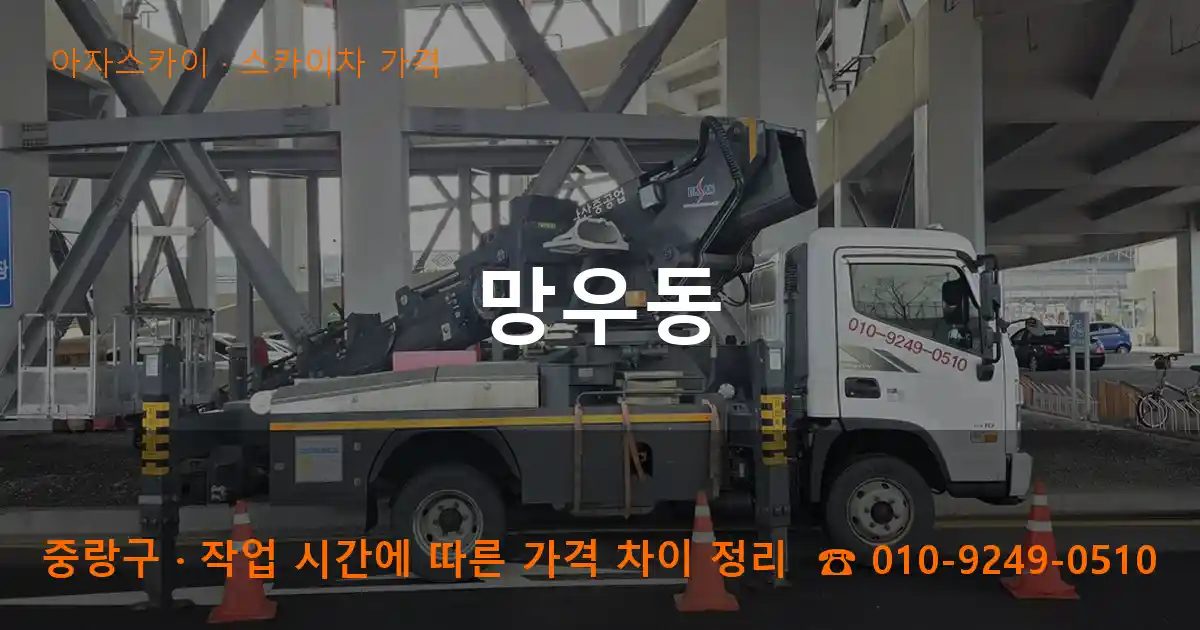 중랑구 망우동 스카이차 가격 작업