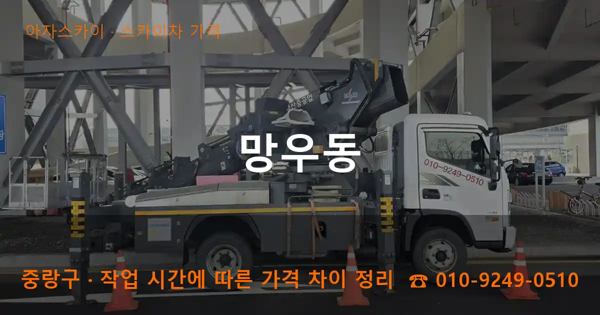 중랑구 망우동 스카이차 가격 작업