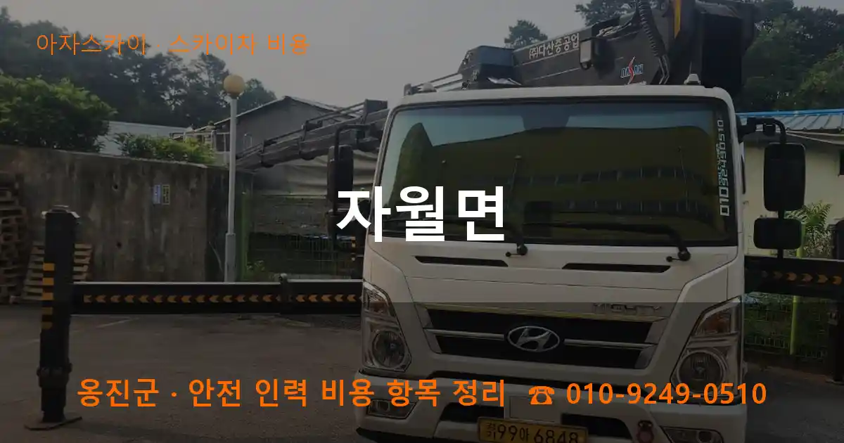 옹진군 자월면 스카이차 비용 작업