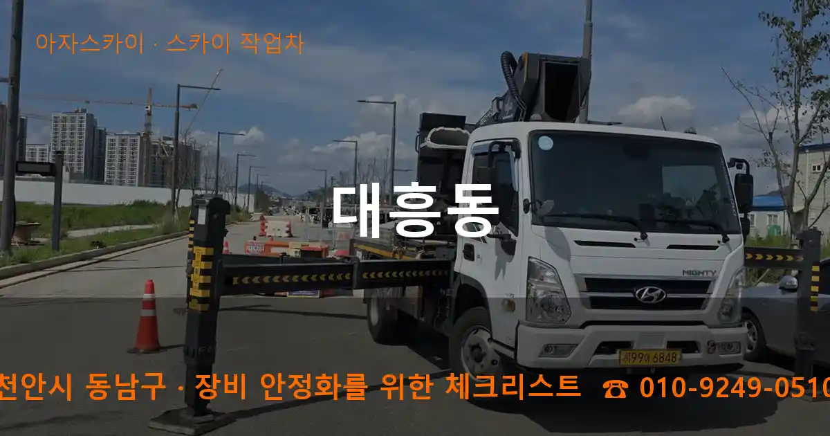 천안시 동남구 대흥동 스카이 작업차 작업