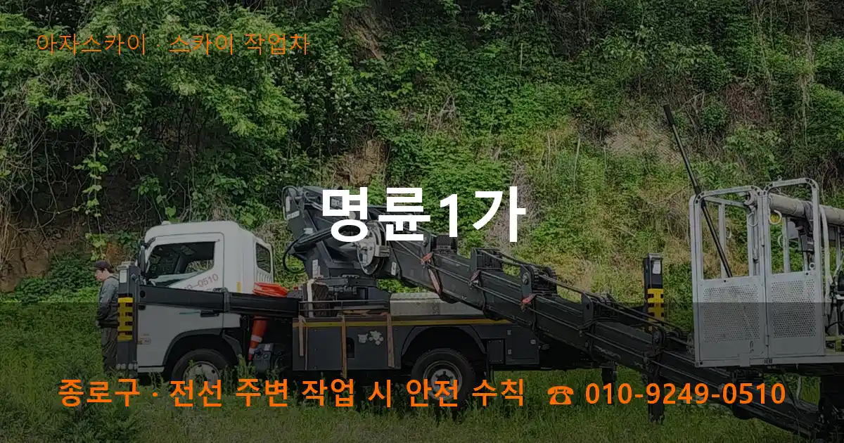 종로구 명륜1가 스카이 작업차 작업