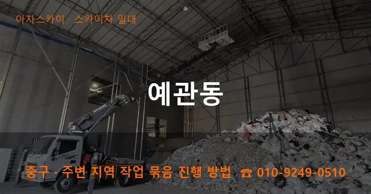 중구 예관동 스카이차 출장 작업