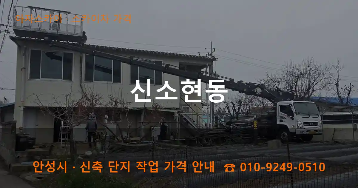 안성 신소현동 스카이차 가격 작업
