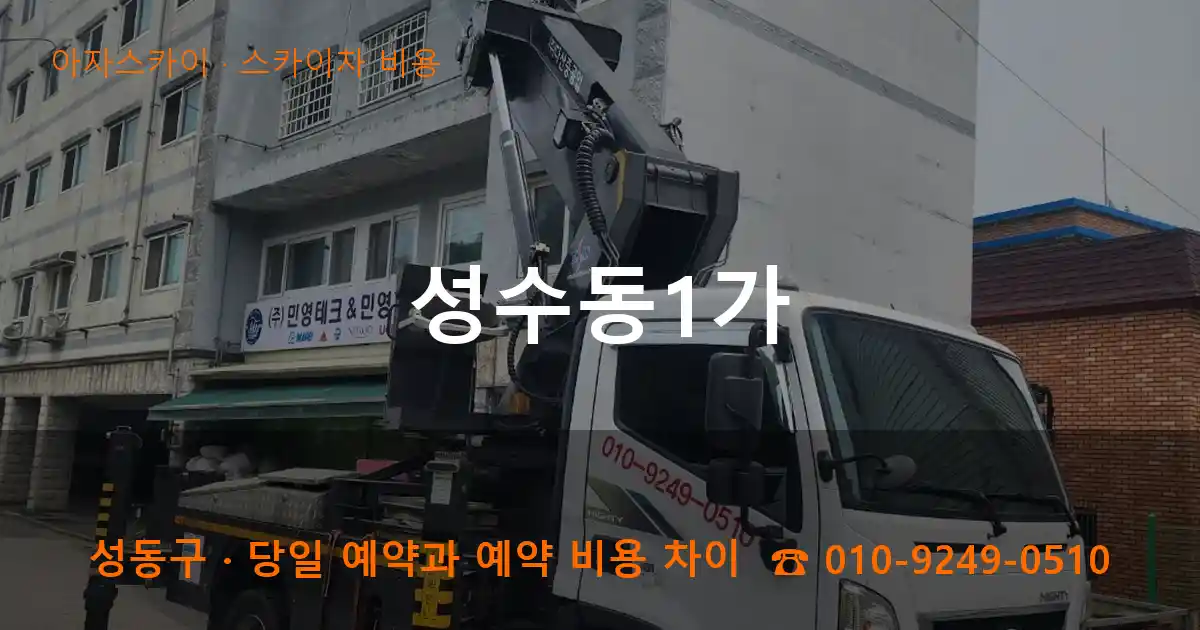 성동구 성수동1가 스카이차 비용 작업
