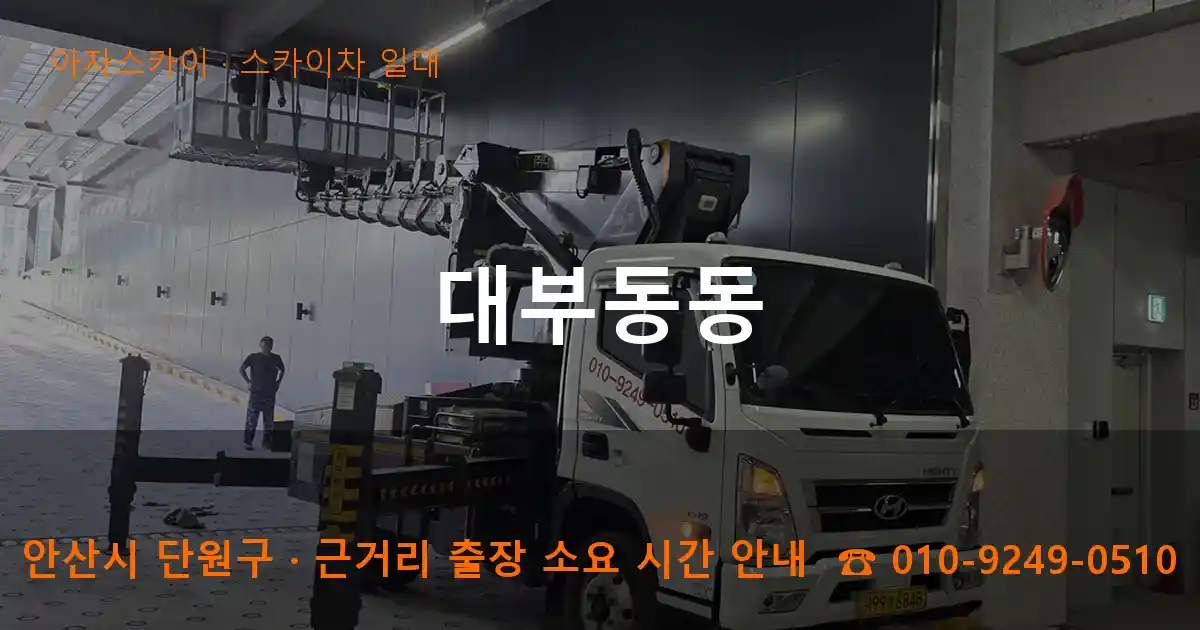 안산시 단원구 대부동동 스카이차 일대 작업