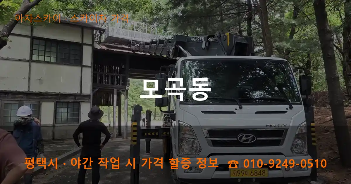 평택시 모곡동 스카이차 가격 작업