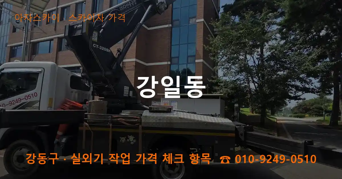 강동구 강일동 스카이차 가격 작업