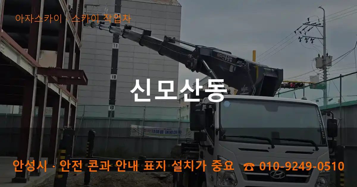 안성시 신모산동 스카이 작업차 작업