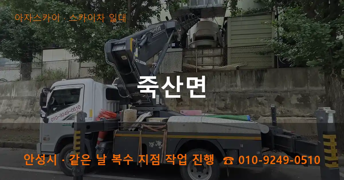 안성시 죽산면 스카이차 일대 작업