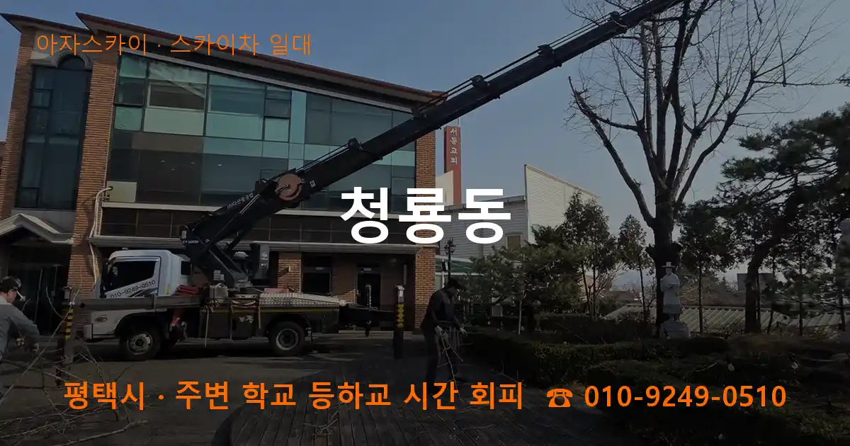 평택 청룡동 스카이차 일대 작업