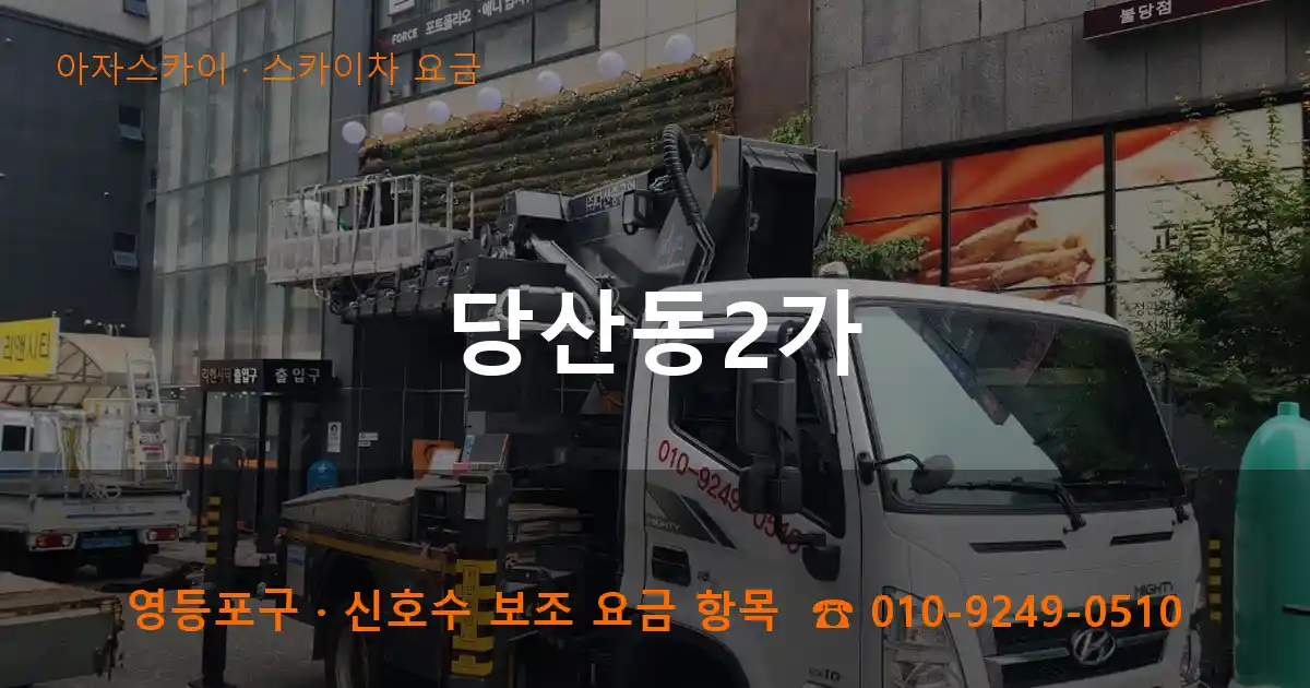 영등포구 당산동2가 스카이차 요금 작업