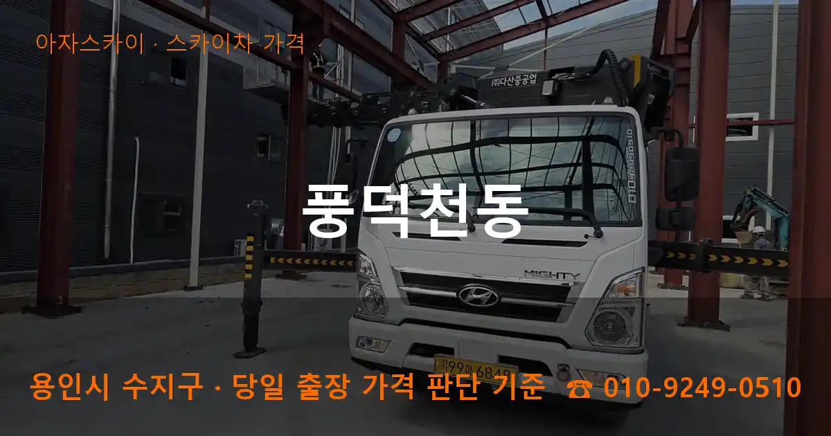 용인시 수지구 풍덕천동 스카이차 가격 작업