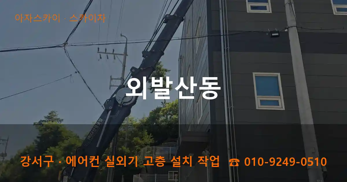 강서구 외발산동 스카이차 작업