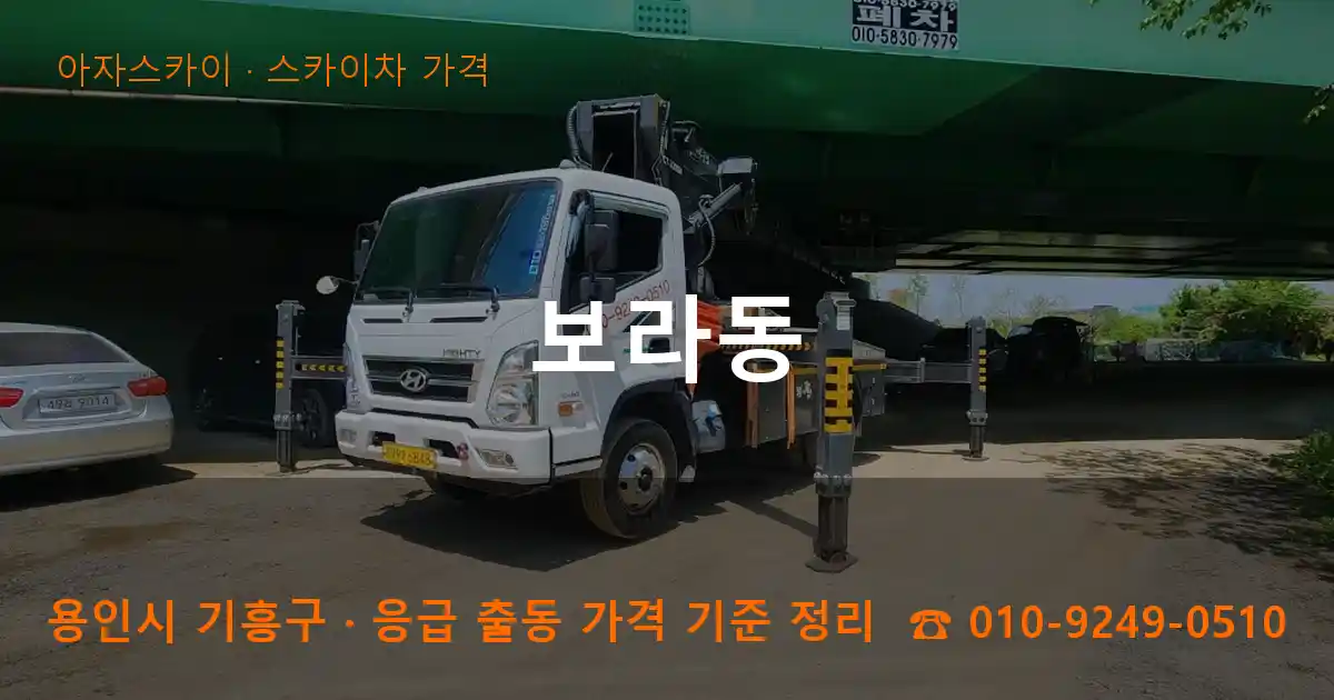 용인 기흥구 보라동 스카이차 가격 작업