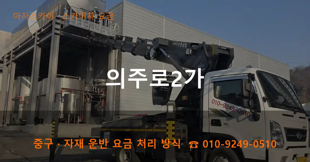 중구 의주로2가 스카이차 요금 작업