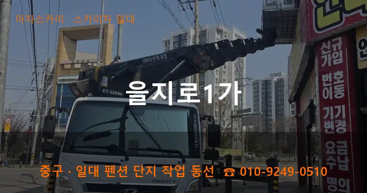 중구 을지로1가 스카이차 출장 작업