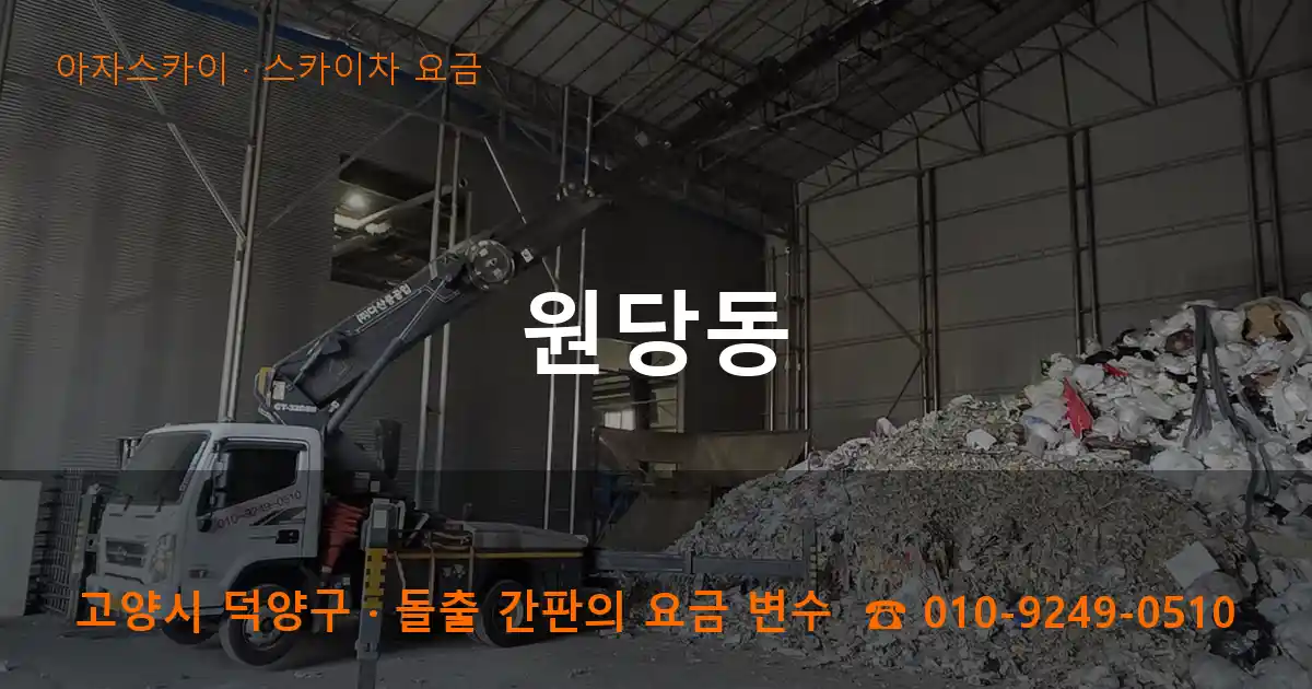 고양시 덕양구 원당동 스카이차 요금 작업