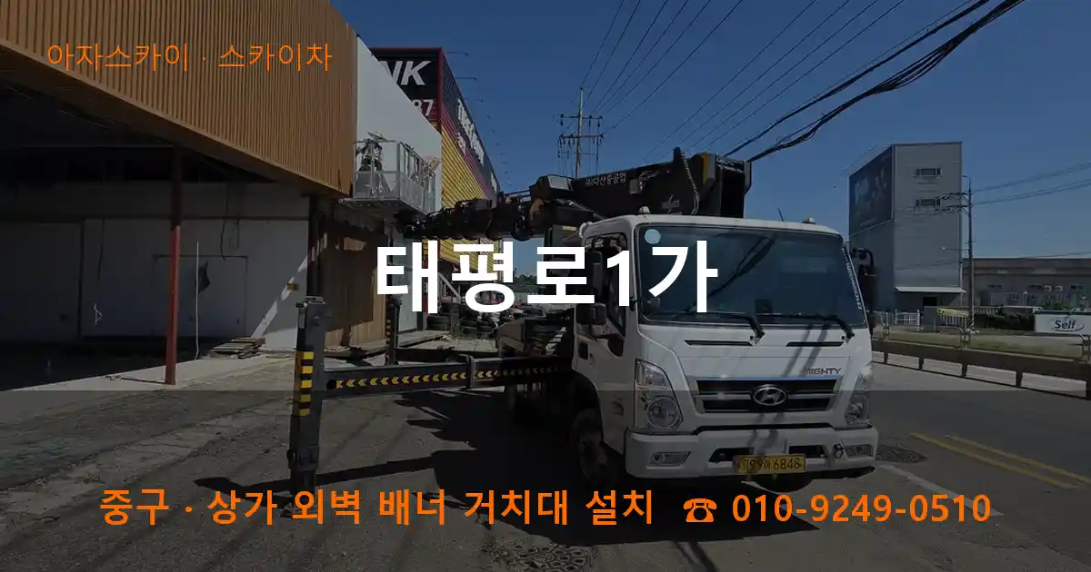 중구 태평로1가 스카이차 작업