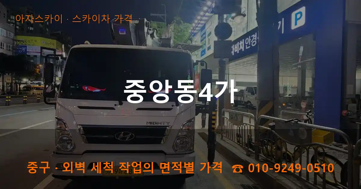 중구 중앙동4가 스카이차 가격 작업