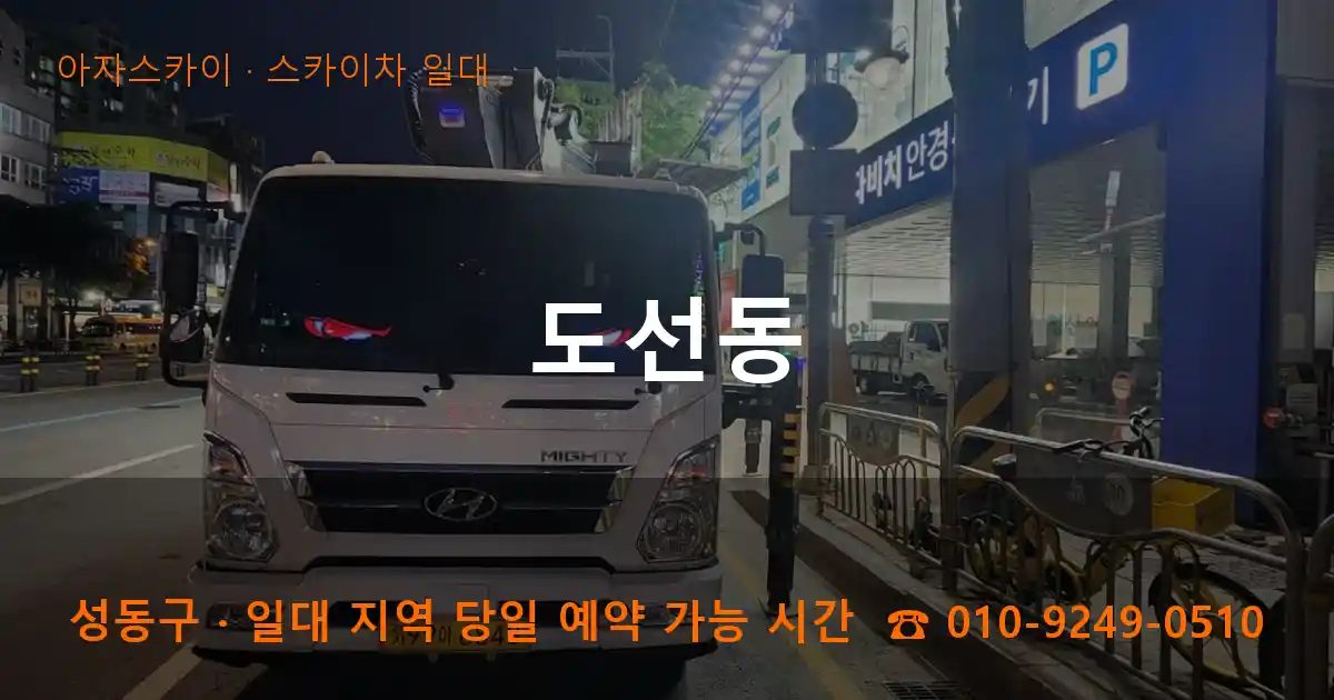 성동구 도선동 스카이차 출장 작업