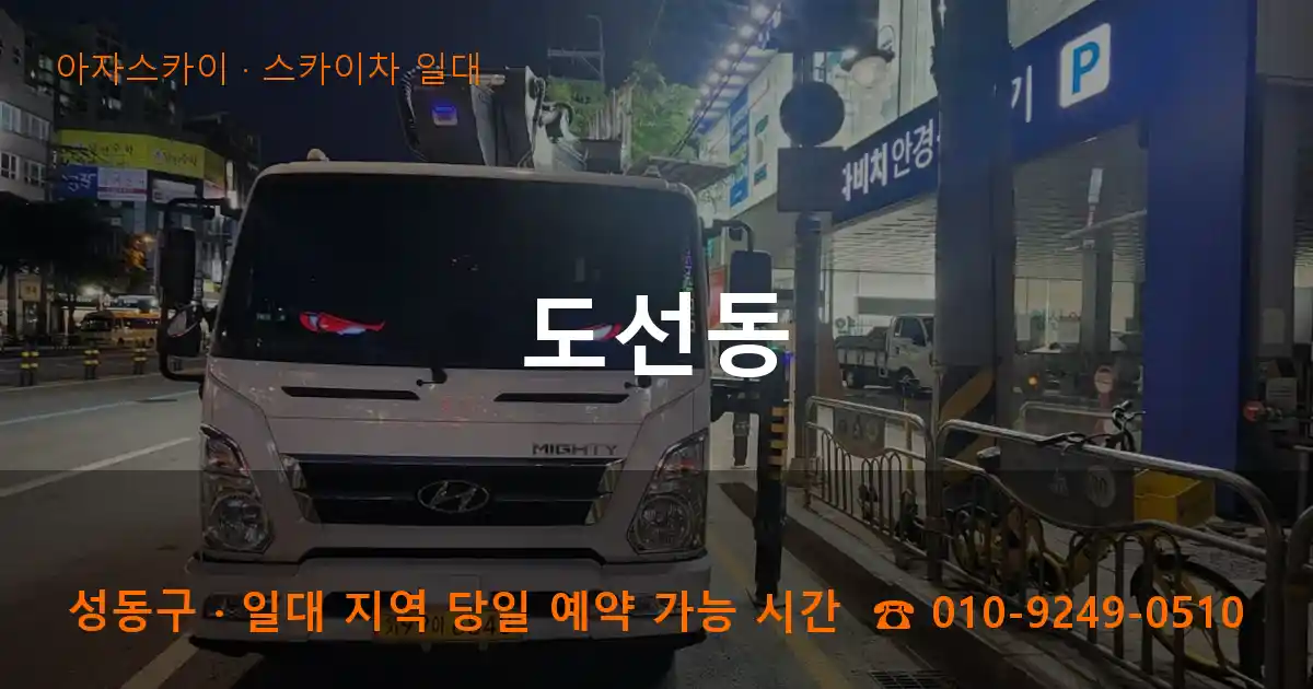 성동구 도선동 스카이차 일대 작업