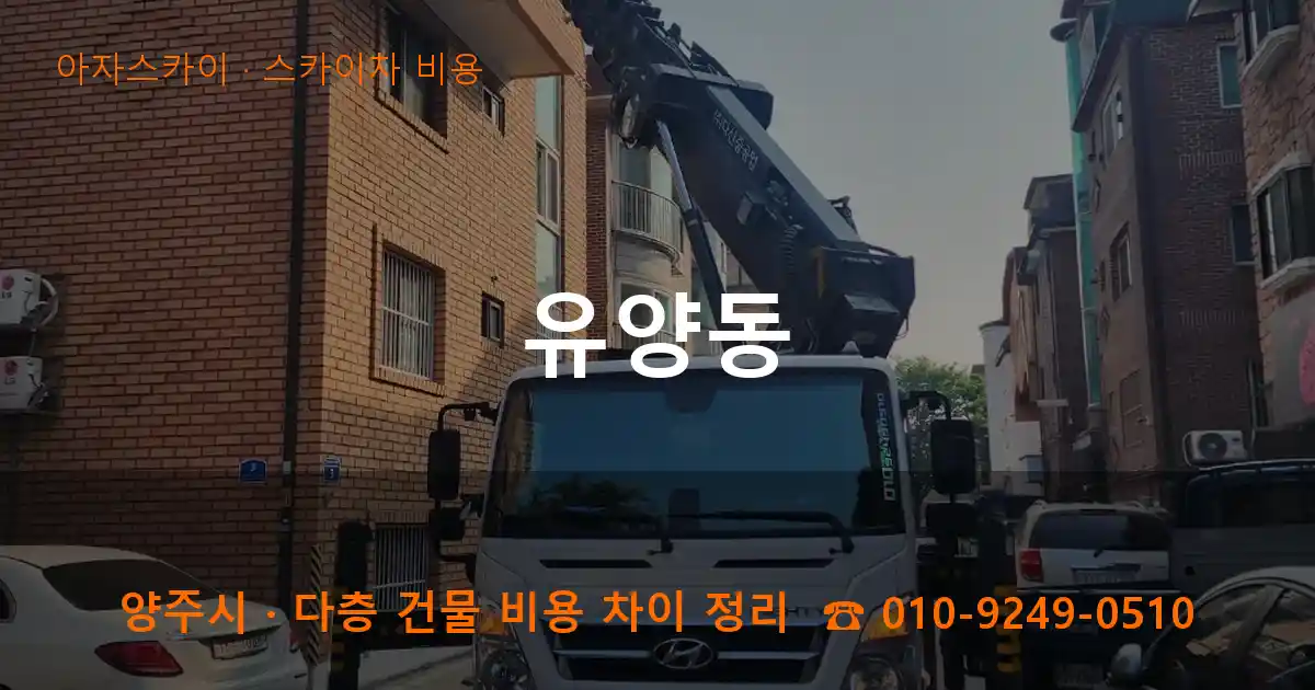 양주 유양동 스카이차 비용 작업