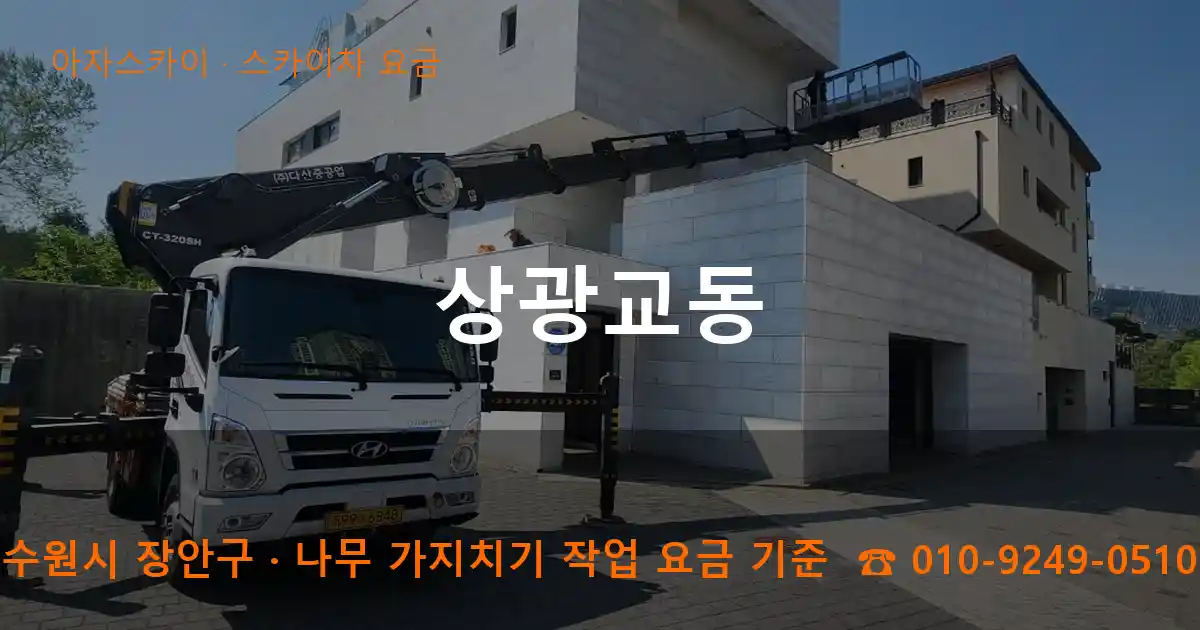 수원시 장안구 상광교동 스카이차 요금 작업