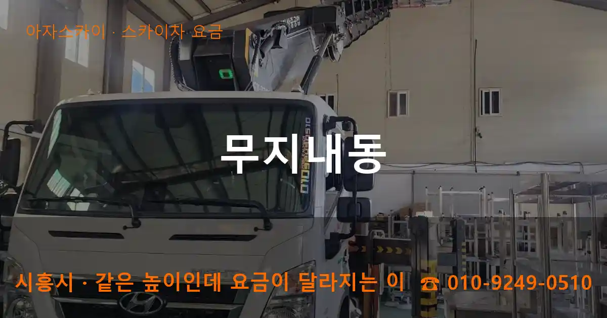 시흥시 무지내동 스카이차 요금 작업
