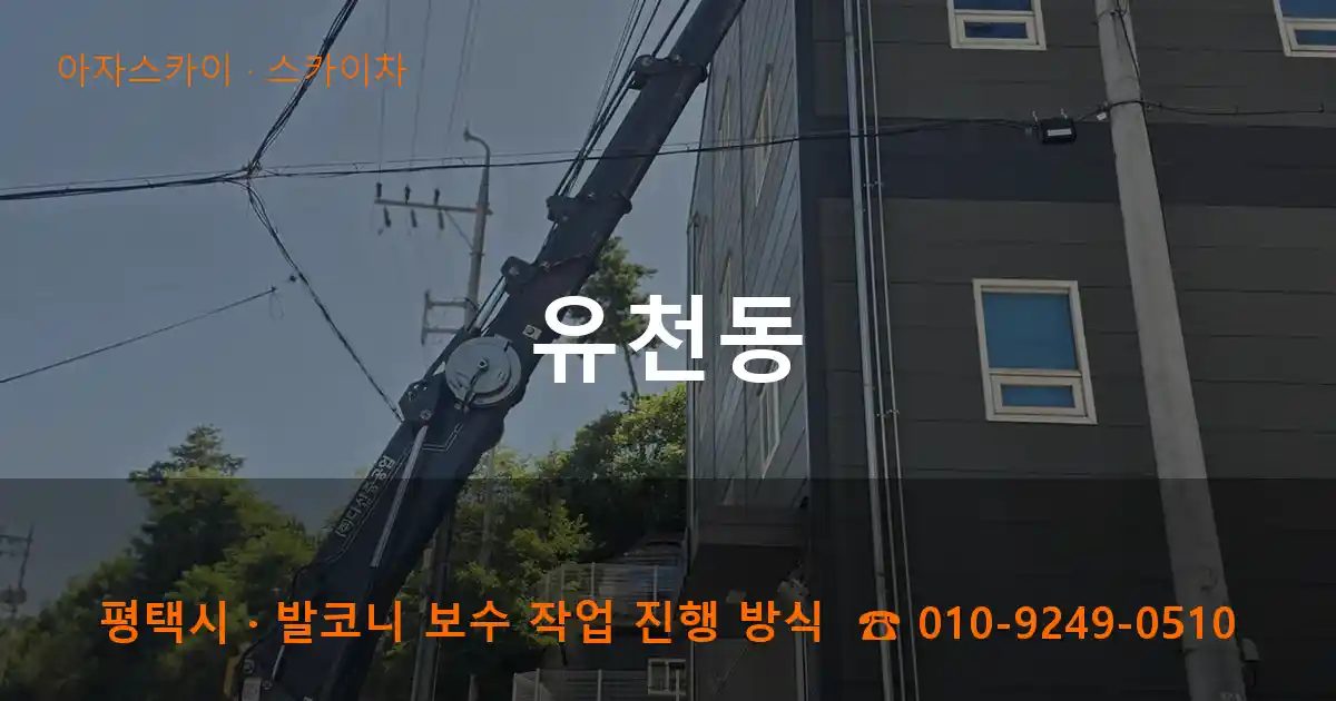 평택시 유천동 스카이차 작업