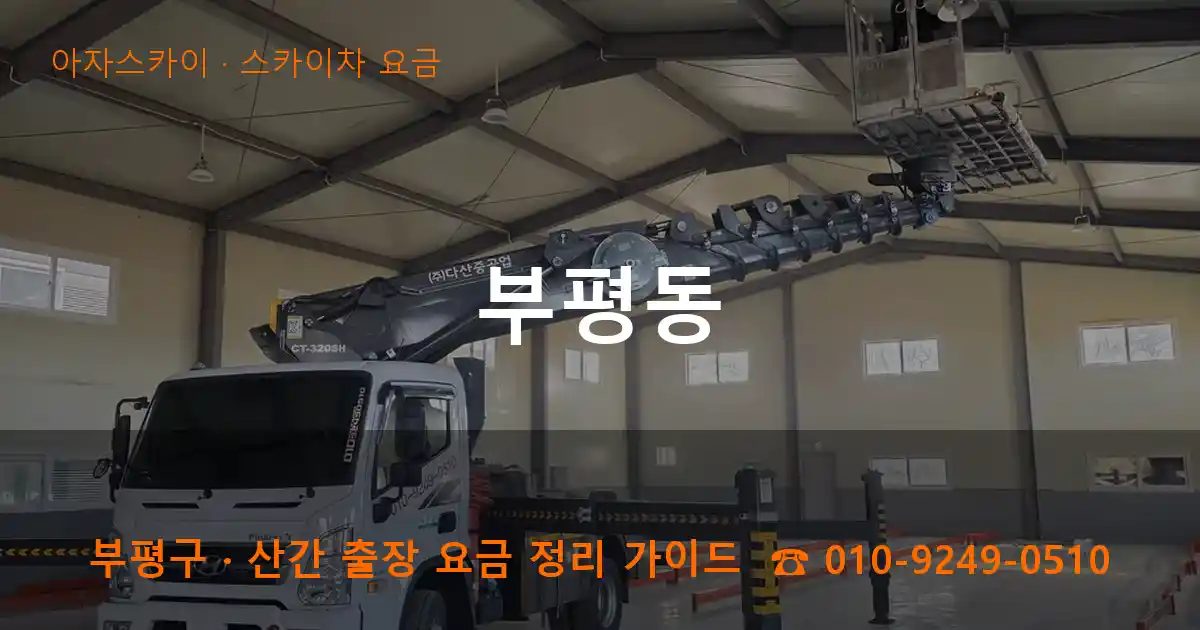 부평구 부평동 스카이차 요금 작업