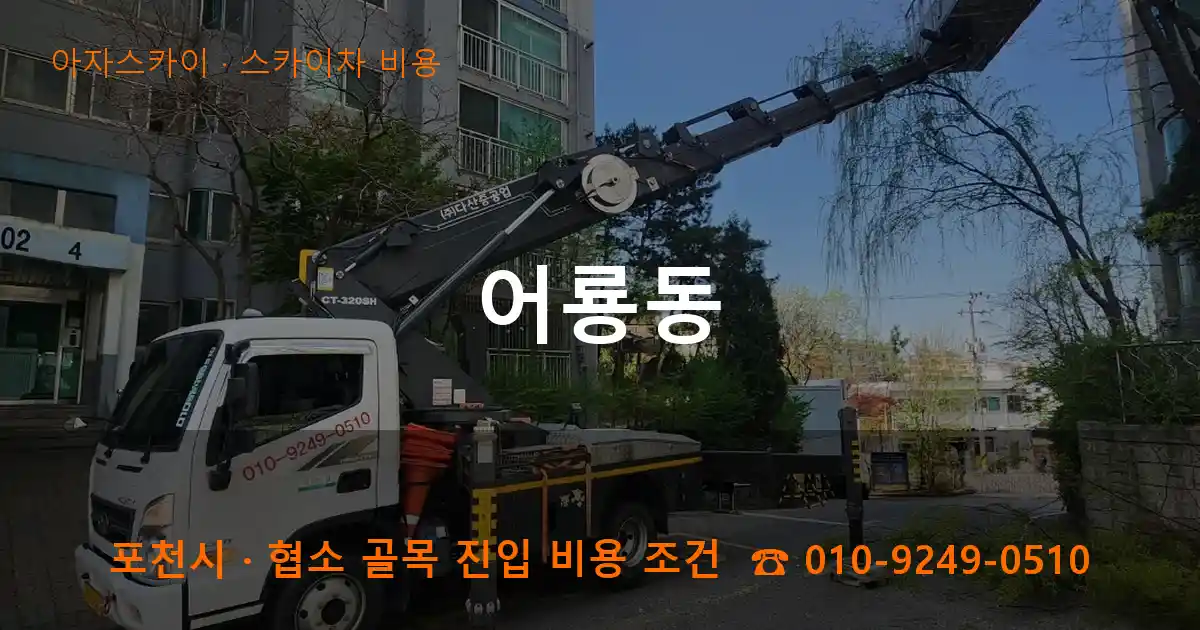 포천시 어룡동 스카이차 비용 작업