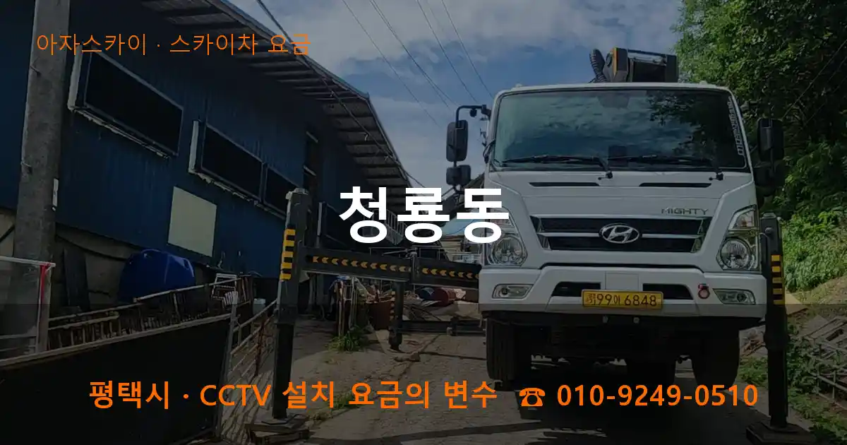 평택시 청룡동 스카이차 요금 작업