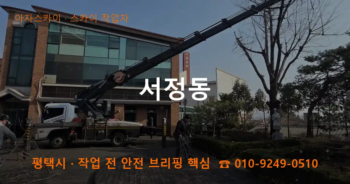 평택 서정동 스카이 작업차 작업