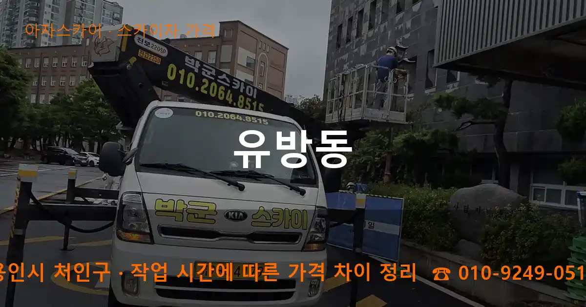 용인시 처인구 유방동 스카이차 가격 작업