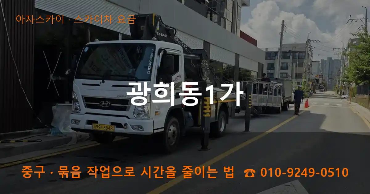 중구 광희동1가 스카이차 요금 작업