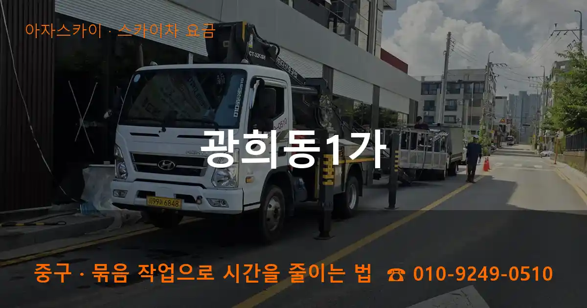 중구 광희동1가 스카이차 요금 작업